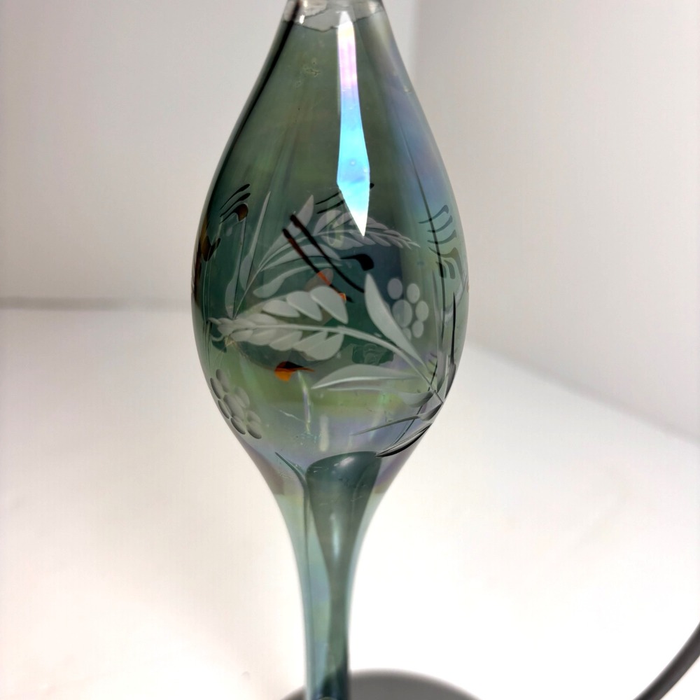 VTG Egyptian Hand Blown Fancy 24K Gold Etched Glass Christmas Ornament 8" in - Picture 6 of 8